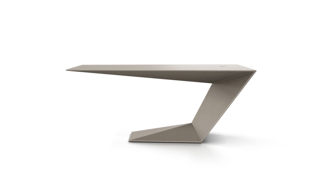 Furtif Small Desk by Roche Bobois #Matte / Tenax lacquer/Taupe