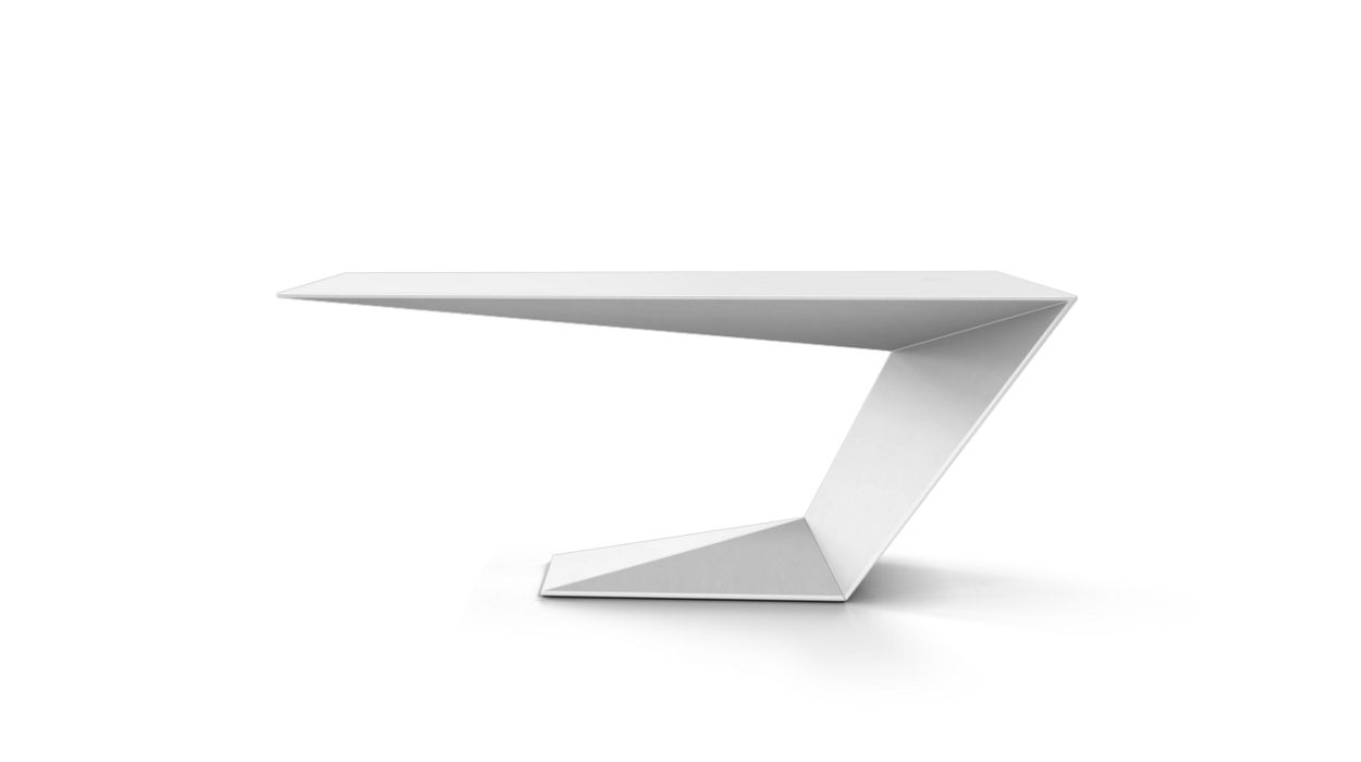 Furtif Small Desk by Roche Bobois #Matte / Tenax lacquer/White (Tenax)