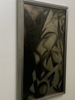 Futurist Painting in Back Treated Glass by Lam Lee Group, 1980-IJR-1781280