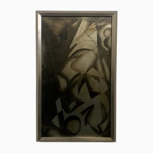 Futurist Painting in Back Treated Glass by Lam Lee Group, 1980-IJR-1781280