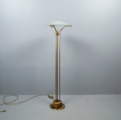 Futuristic German Frosted Glass Floor Lamp from Wofi, 1980s-VLO-1175286