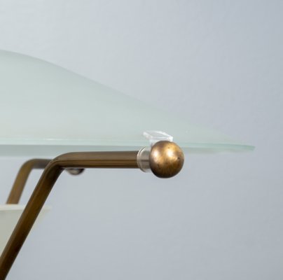 Futuristic German Frosted Glass Floor Lamp from Wofi, 1980s-VLO-1175286