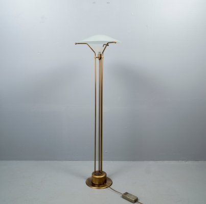 Futuristic German Frosted Glass Floor Lamp from Wofi, 1980s-VLO-1175286