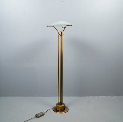 Futuristic German Frosted Glass Floor Lamp from Wofi, 1980s-VLO-1175286