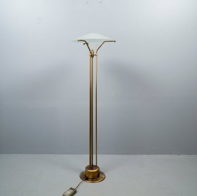 Futuristic German Frosted Glass Floor Lamp from Wofi, 1980s-VLO-1175286