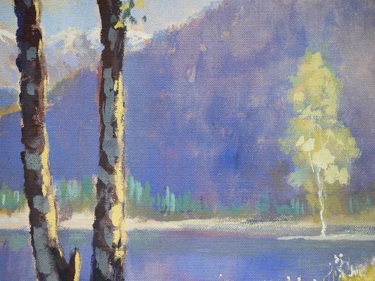 G. Bonavita, Alpine Lake, 1959, Oil on Cardboard-BGS-1077955