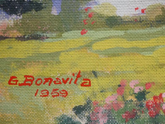 G. Bonavita, Alpine Lake, 1959, Oil on Cardboard-BGS-1077955