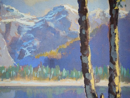 G. Bonavita, Alpine Lake, 1959, Oil on Cardboard-BGS-1077955