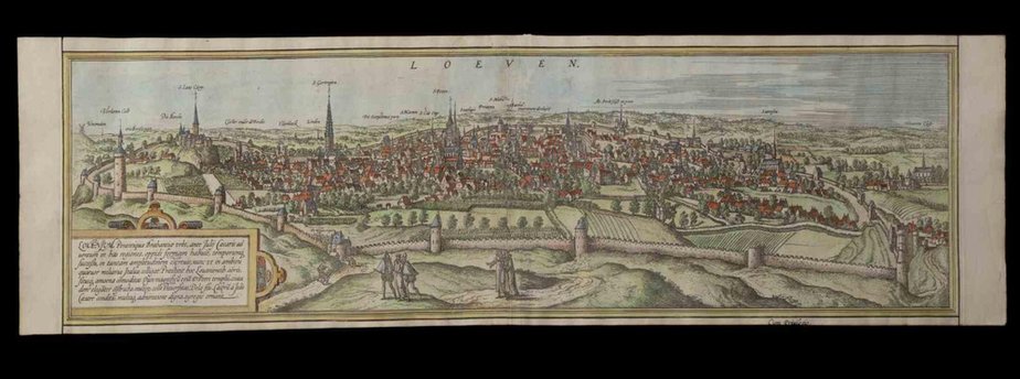 G. Braun and F. Hogenberg, The Ancient View of Loeven, 16th Century, Etching-ZCI-1163269