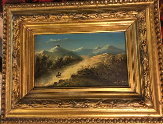 G. Hoffmann, Burgige Mountains, Oil on Wood