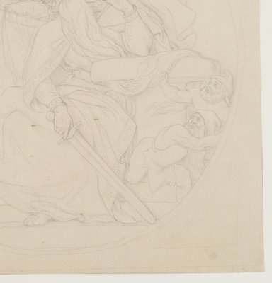 G. Kaupert, Barbarossa in the Kyffhuser, 19th-century, Pencil-OJR-1273419