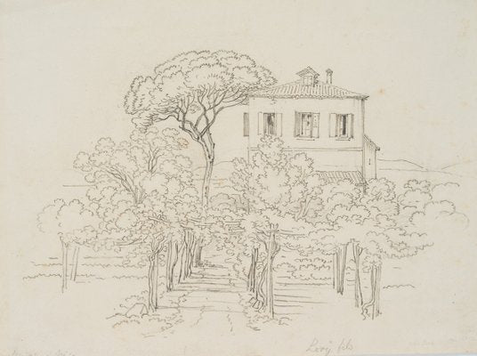 G. Lory, Villa in Nice, 1820, Pencil-OJR-1273270