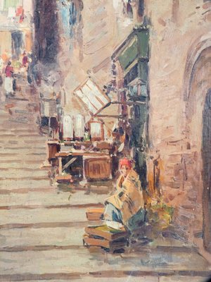 G. Pisani, Scala di Napoli, 1900, Oil on Canvas, Framed-OJE-1756279