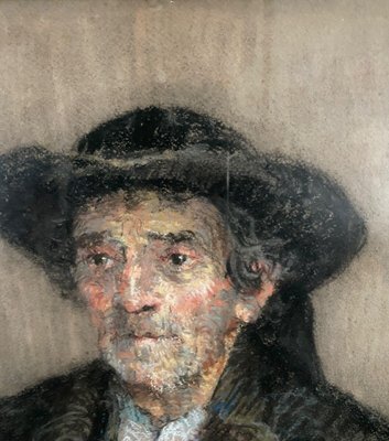 G. Rio, Representing a Breton, 1920, Pastel Drawing, Framed-QKG-1795360