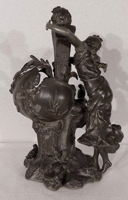 G. Van De Voorde, La Fontaine, 1900, Pewter-RVK-1424656