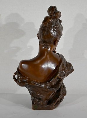 G. Van Der Straeten, Mischievous Young Woman, 1890s, Bronze-RVK-1406198