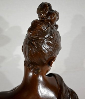 G. Van Der Straeten, Mischievous Young Woman, 1890s, Bronze-RVK-1406198