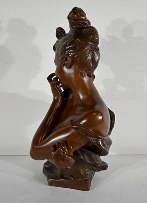 G. Van Der Straeten, Mischievous Young Woman, 1890s, Bronze-RVK-1406198