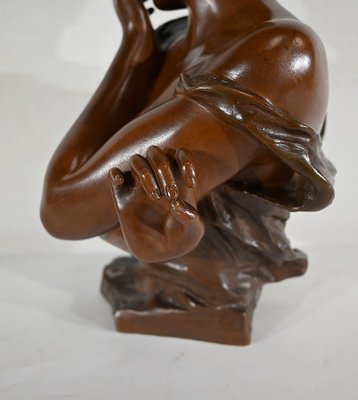 G. Van Der Straeten, Mischievous Young Woman, 1890s, Bronze-RVK-1406198