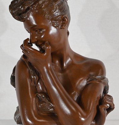 G. Van Der Straeten, Mischievous Young Woman, 1890s, Bronze-RVK-1406198