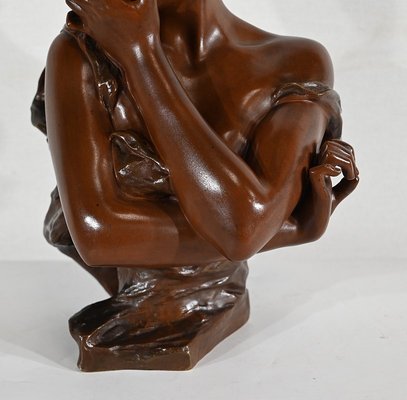 G. Van Der Straeten, Mischievous Young Woman, 1890s, Bronze-RVK-1406198