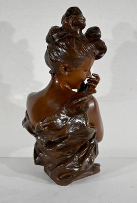 G. Van Der Straeten, Mischievous Young Woman, 1890s, Bronze-RVK-1406198