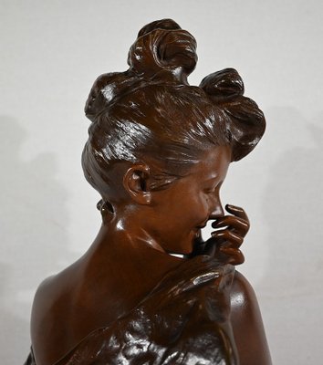 G. Van Der Straeten, Mischievous Young Woman, 1890s, Bronze-RVK-1406198