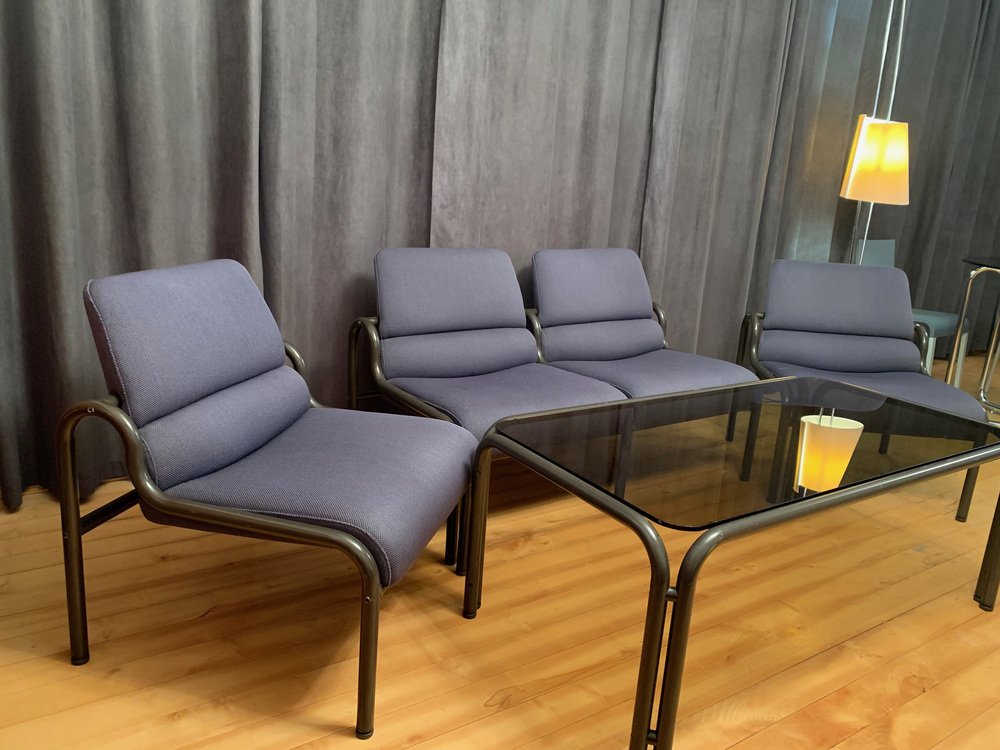 G30 Sofa, Armchairs and Coffee Table by Martin Stoll, Germany, 1980s, Set of 4