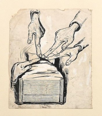 Gabriele Galantara, Guilty, 1908, Pen, Ink and Pencil on Paper-ZCI-788932