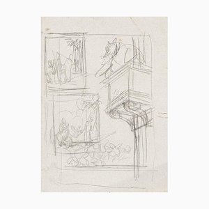 Gabriele Galantara, Study for the Donkey, Pencil Drawing, 1937-ZCI-833236