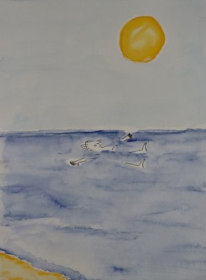 Gabrielle Rul, Float, 2021, Watercolor-ZHZ-1754025