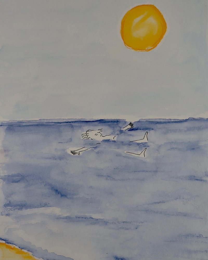 Gabrielle Rul, Float, 2021, Watercolor