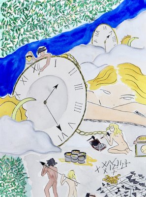 Gabrielle Rul, How to Fix Time, 2021, Watercolor-ZHZ-1754034