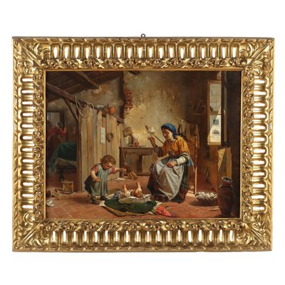 Gaetano Chierici, Untitled, 1866, Oil on Canvas, Framed-VMM-2031630