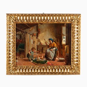 Gaetano Chierici, Untitled, 1866, Oil on Canvas, Framed-VMM-2031630