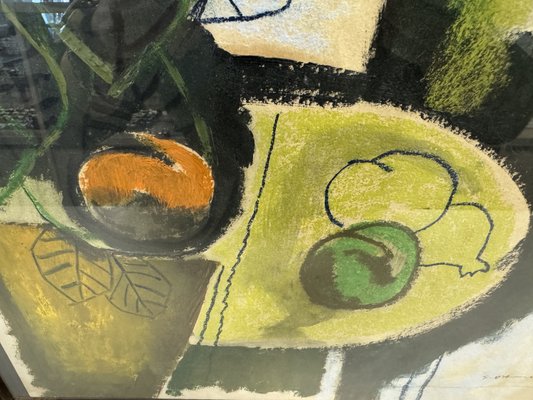 Gaetano d'Amico, Cubist Still Life, Oil and Pastel on Paper-NRK-2021495