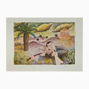 Gaetano Tranchino, Player and Palm, Lithograph, 1975-ZCI-2027309