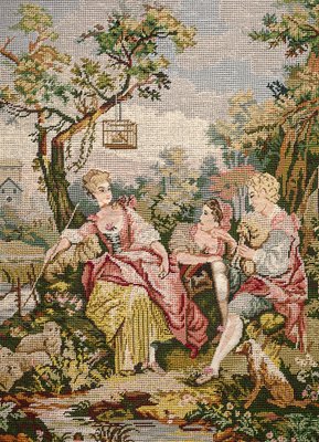 Galante Scene Tapestry, 1940s-JCN-1740391