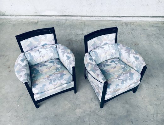 Galaxy Peggy Low Armchairs Set by Umberto Asnago for Giorgetti, Italy, 1990s, Set of 2-RQV-937566