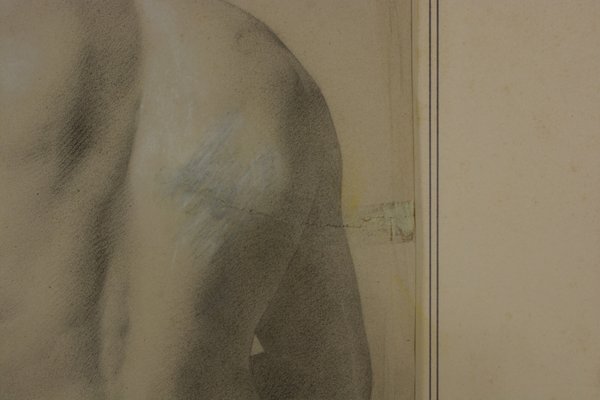 Gallinoni, Nudo, Pencil and Charcoal on Paper, Framed-VHF-1078417