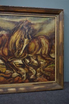 Galloping Horses, Oil Painting, Framed-HPP-1396277