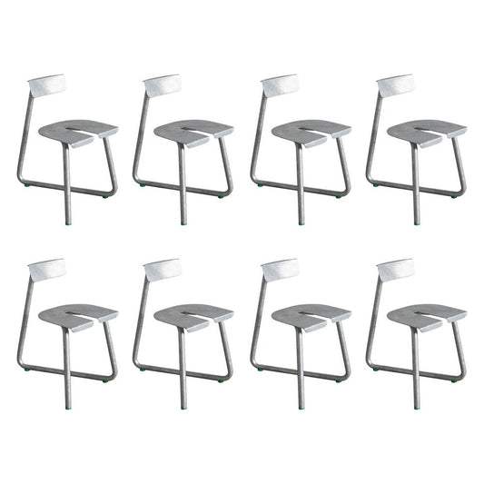 Galva Steel Outdoor Chairs by Atelier Thomas Serruys, Set of 8