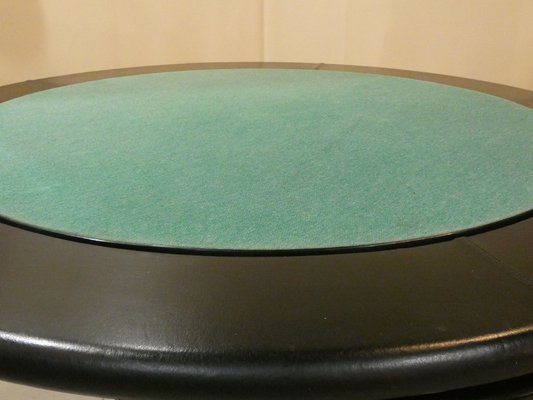 Game Table in Leather and Steel, Italy, 1970s-ERB-1756393