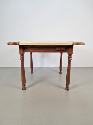 Game Table in Walnut and Leather from Valenti Spain, 1990s-AXJ-1813790