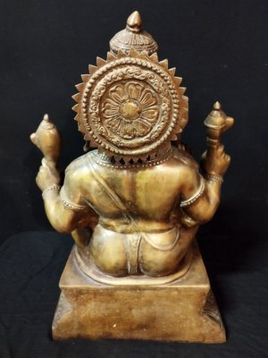 Ganesha Sculpture in Gilded Bronze, 1920s-IBO-1450792