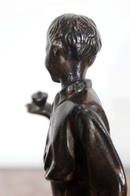 Garçon à la toupie, Late 19th Century, Bronze Sculpture-RVK-1137305