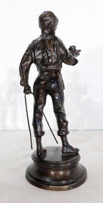 Garçon à la toupie, Late 19th Century, Bronze Sculpture-RVK-1137305