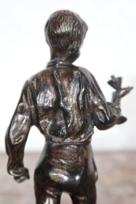 Garçon à la toupie, Late 19th Century, Bronze Sculpture-RVK-1137305