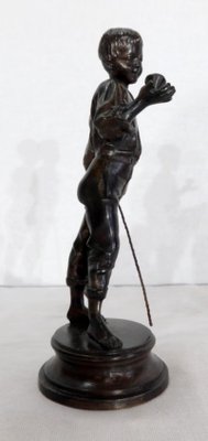 Garçon à la toupie, Late 19th Century, Bronze Sculpture-RVK-1137305