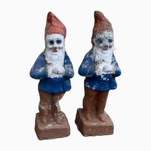 Garden Cement Dwarf Sculptures, Set of 2-OXJ-1181245